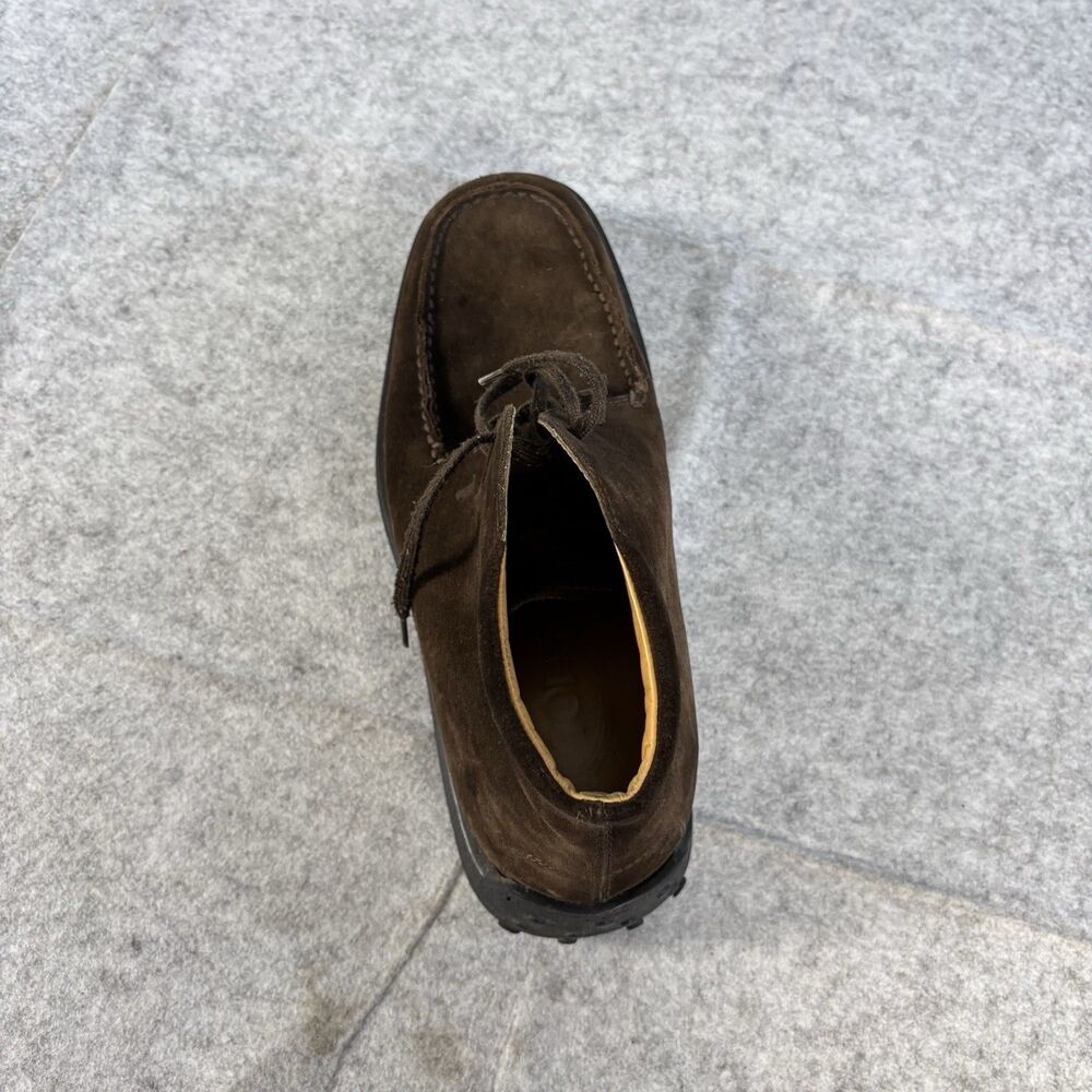 Tod’s Suede Ankle Chukka Boots Shoes Mens Size 8 Chocolate Brown EUC - LEFT ONLY - Picture 8 of 10